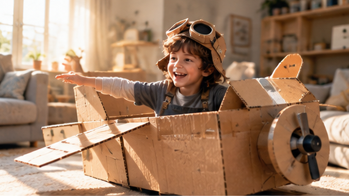 A little cardboard. A world waiting to happen.